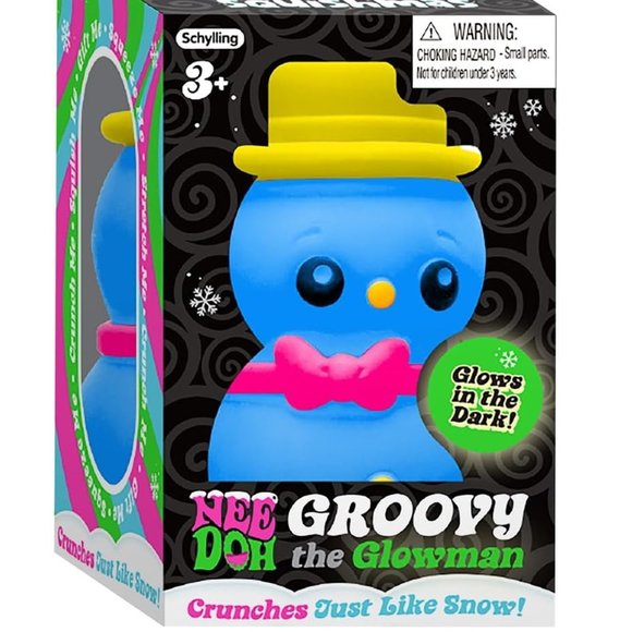 NeeDoh - Groovy The Glowman - Satisfying Snow-Like Crunch - Soft - Picture 3 of 6